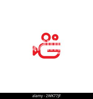 G Video logo. Letter G Camera Logo Stock Vector