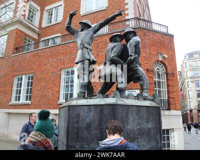 Firefighters' National Memorial near St Paul's Cathedral, London, UK Stock Photo