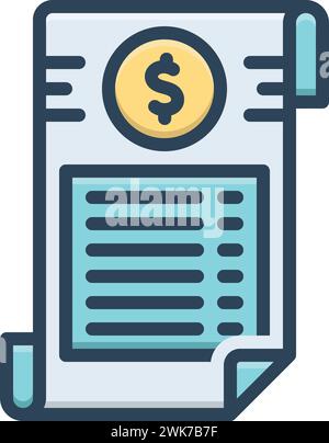 Icon for invoice,waybill Stock Vector