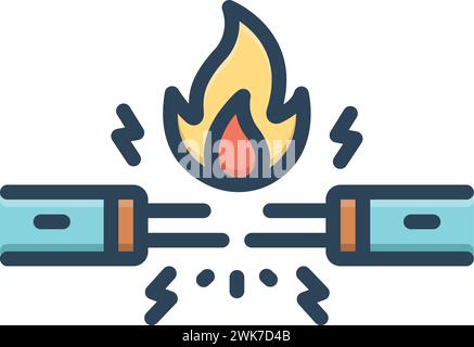 Icon for hazardous,dangerous Stock Vector
