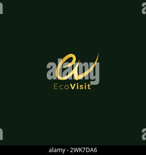 EV Logo Simple. Letter EV Icon Stock Vector