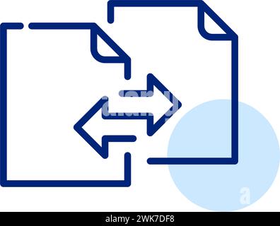 File synchronization. Pixel perfect, editable stroke Stock Vector