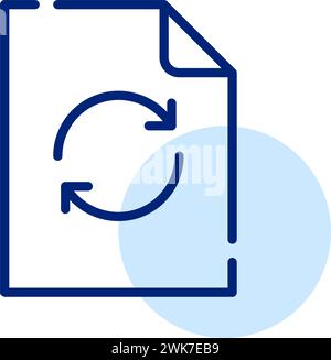 File refresh. Pixel perfect, editable stroke Stock Vector