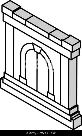 ancient ruins isometric icon vector illustration Stock Vector Image ...