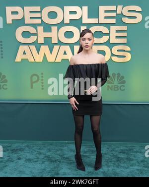 Los Angeles, USA. 18th Feb, 2024. Antonia Gentry walking on the red carpet at the People's Choice Awards held at the The Barker Hangar in Santa Monica, CA on Sunday, ?February 18, 2024. (Photo By Sthanlee B. Mirador/Sipa USA) Credit: Sipa USA/Alamy Live News Stock Photo