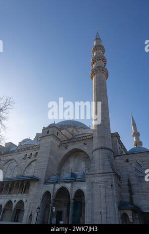 Suleymaniye Mosque view. Ramadan or islamic concept vertical photo. Visit Istanbul concept. Stock Photo
