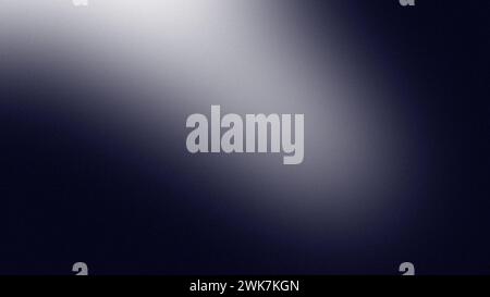 Dark blue and white gradient with grainy texture background. Stock Photo