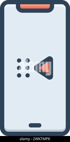 Icon for prev,reply Stock Vector
