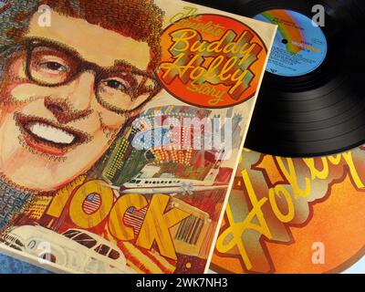 Music Exhibition - Buddy Holly; Music and Covers Stock Photo