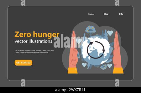 Vector Hunger Target Zero hunger. SDG or sustainable development goals. Global target for ...