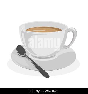 Art illustration design concept drink seamless symbol logo of coffee cup Stock Vector