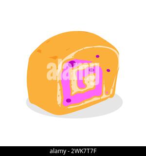 Art illustration design concept fast junk food seamless symbol logo of cake Stock Vector