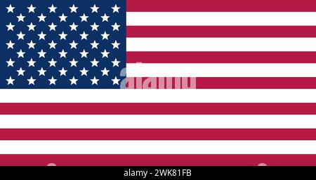 Countries, cultures and travel: the flag of United States of America Stock Vector