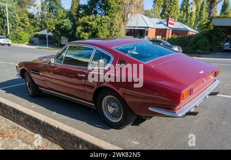 Beechworth, Australia, April 2018 - A vintage car parked on the side of the road in Beechwoth, Victoria, Australia Stock Photo