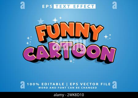 funny editable text effect Stock Vector