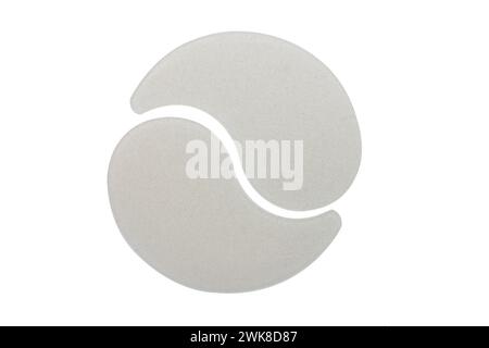 Collagen hydrogel eye patches isolated on white background Stock Photo