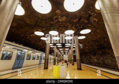 Arlanda Central or Arlanda C station on East coast line at Stockholm-Arlanda Airport. Train services by SJ traans. Stock Photo