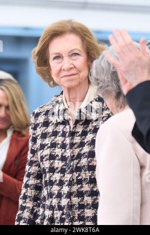 Alcorcon, Madrid, Spain. 19th Feb, 2024. The former Queen Sofia attends Opening and visit to the new dialysis centre 'Los Llanos III' of the Fundacion Renal Ãnigo Alvarez de Toledo and presentation of the platform 'Salud Renal Siempre' at Los Llanos III Center on February 19, 2024 in Alcorcon, Spain (Credit Image: © Jack Abuin/ZUMA Press Wire) EDITORIAL USAGE ONLY! Not for Commercial USAGE! Stock Photo