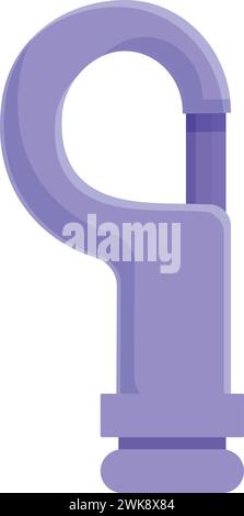 Small carbine icon cartoon vector. Carabine tool. Climbing equipment Stock Vector