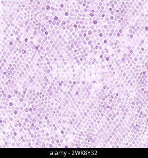 Watercolor snake skin seamless pattern. Watercolour hand painted purple snakeskin camouflage animal texture. Grunge reptile background. Print for fash Stock Photo