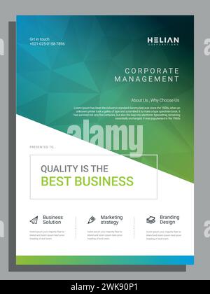 Vector modern corporate business a4 flyer template design Stock Vector