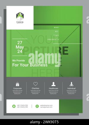 Vector modern corporate business a4 flyer template design Stock Vector