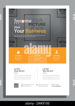 Vector modern corporate business a4 flyer template design Stock Vector