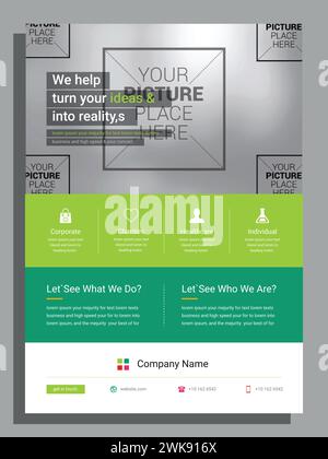 Vector modern corporate business a4 flyer template design Stock Vector