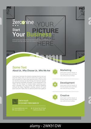 Vector modern corporate business a4 flyer template design Stock Vector