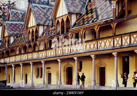 The Hôtel-Dieu de Beaune, Beaune, Burgundy, France, Europe Stock Photo