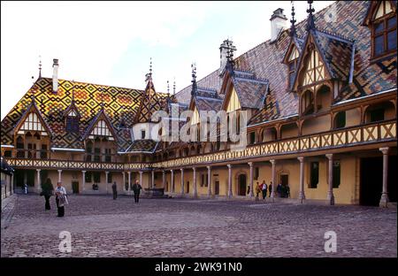 The Hôtel-Dieu de Beaune, Beaune, Burgundy, France, Europe Stock Photo