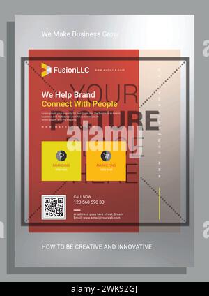 Vector modern corporate business a4 flyer template design Stock Vector