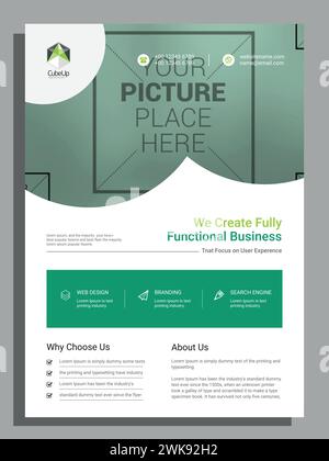 Vector modern corporate business a4 flyer template design Stock Vector