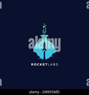 Rocket Labs Logo Unique Design Stock Vector