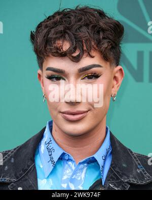 James Charles arrives at the People's Choice Awards on Sunday, Feb. 18
