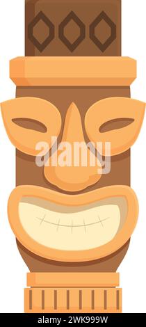Inca wood totem icon cartoon vector. Ancient native. Animal tribal ...