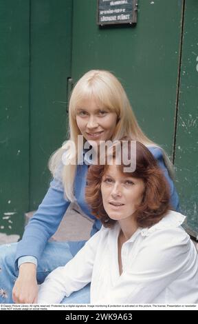 ABBA. Anni-Frid Lyngstad and Agnetha Fältskog in the 1970s *** Local Caption *** © Classic Picture Library. All rights reserved. Protected by a digital signature. Image monitoring & protection is activated on this picture. The license; Presentation or newsletter does NOT include usage on social media. Stock Photo