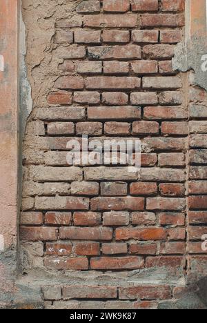 Brick wall for interior exterior decoration. for industrial construction design. Brick wall texture/ background/pattern. Texture brick wall of beige c Stock Photo