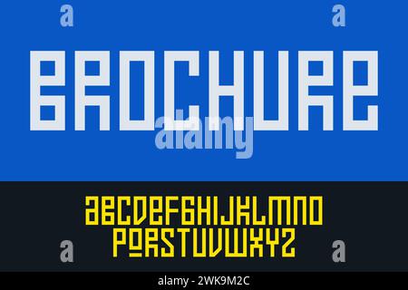 Design Brochure Typeface Alphabet Typography Font Letter Text Stock Vector
