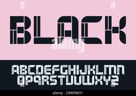 Design Black Typeface Alphabet Typography Font Letter Text Stock Vector