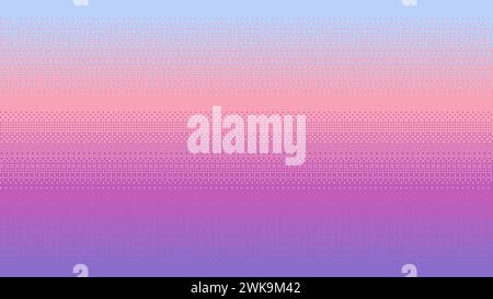 Pixel art pastel purple pink colored gradient background. Dithering vector illustration Stock Vector