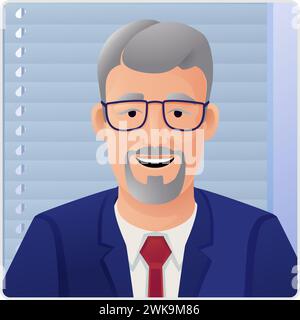Man Profile Illustration Internet Call Avatar Stock Vector