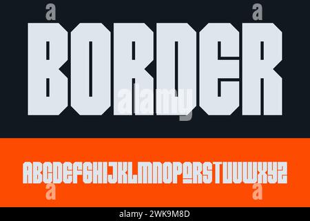 Design Border Typeface Alphabet Typography Font Letter Text Stock Vector