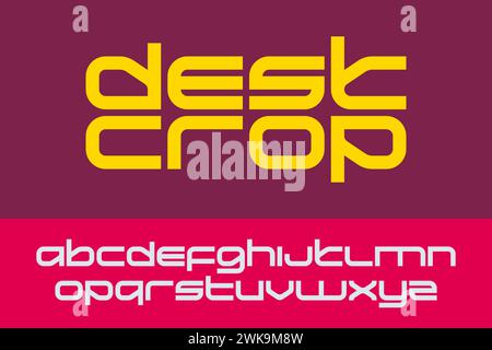Design Desk Crop Typeface Alphabet Typography Font Letter Text Stock Vector