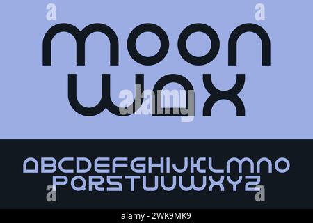 Design Moon Wax Typeface Alphabet Typography Font Letter Text Stock Vector