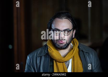 Berlin, Germany. 19th Feb, 2024. Nathan Silver, director, attends the premiere of his film 'Between the Temples'. The 74th Berlin International Film Festival will take place from February 15 to 25, 2024. Credit: Hannes P. Albert/dpa/Alamy Live News Stock Photo