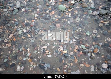 Sea small pebbles stones under water. Stock Photo