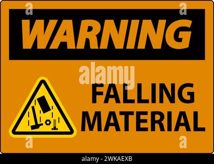 Warning Sign, Falling Material Stock Vector