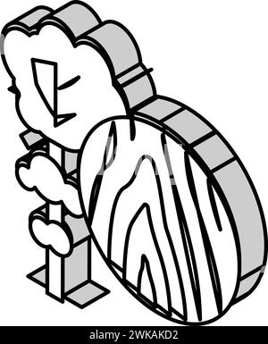 teak wood line icon vector illustration Stock Vector Image & Art - Alamy