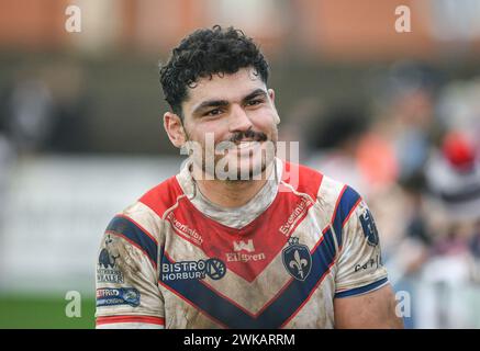 Featherstone, England - 18th February 2024 - Wakefield Trinity's Mathieu Cozza.   Rugby League 1895 Cup, Newcastle Thunder vs Wakefield Trinity at Millenium Stadium, Featherstone, UK  Dean Williams Stock Photo